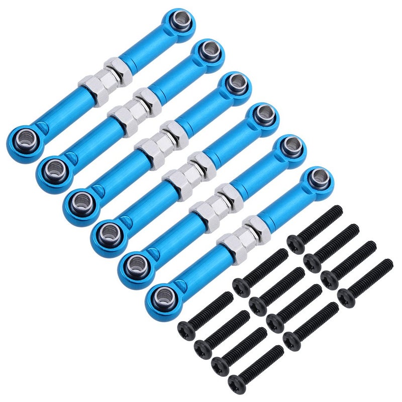Hobbypark 6PCS Adjustable Aluminum Steering Linkage Servo Link Pull Rod Turnbuckle A959-03 Metal for WLtoys A959 A969 A979 1/18th RC Car Upgrade Parts - Image 5